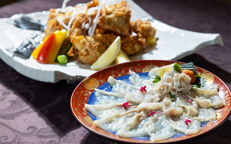 With Shimafugu dishes