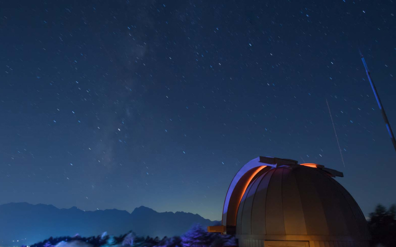ホテルで星空観察